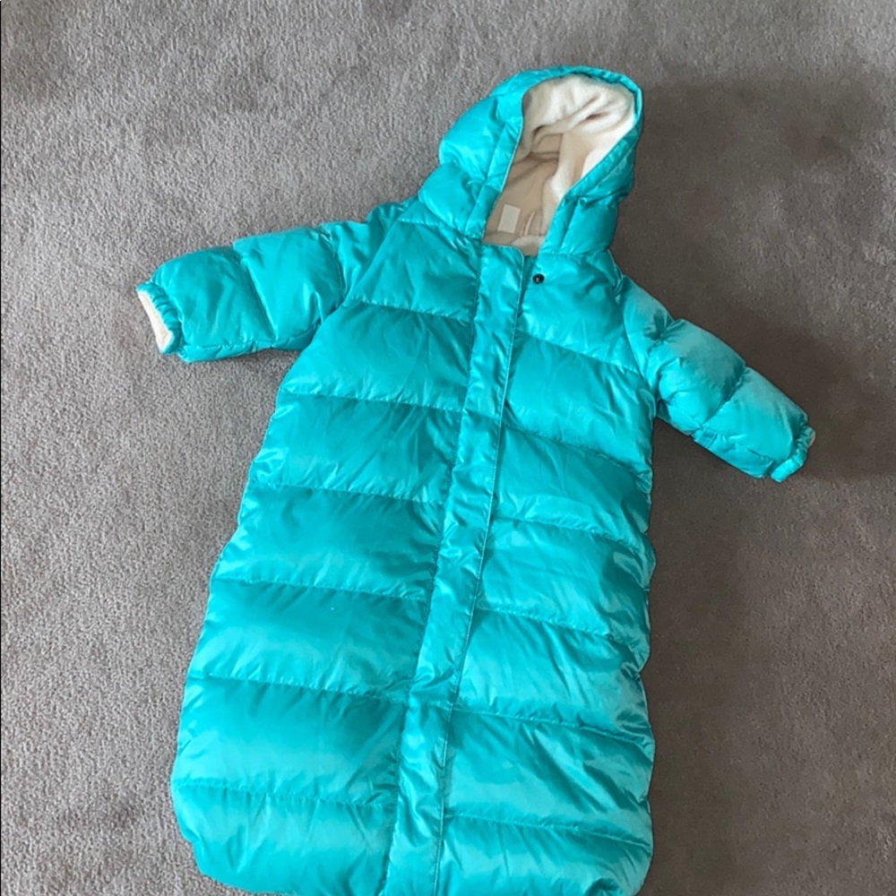 Jcrew baby down winter suit 3-6 months